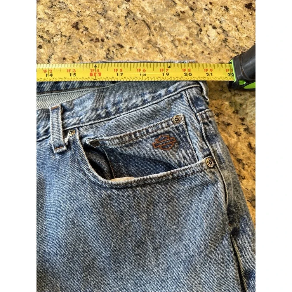 Harley Davidson Jeans Mens 40x30(29) Straight Leg Medium Wash 100% Cotton